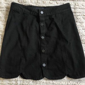 Paige black denim skirt